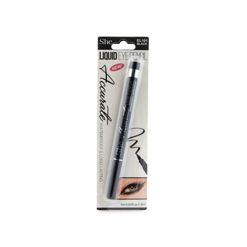 S.he Black Waterproof Liquid Eye Pencil | Shop Amina Beauty